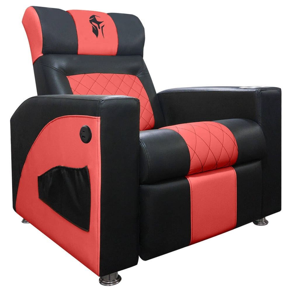 Poltrona Gamer Streamer Sparta com Carregador USB Corino Preto/Vermelho SOFA STORE