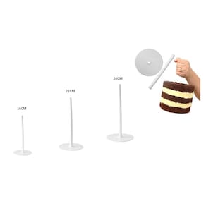 Kit Guindastes P/ Bolo Mdf 3 Tamanhos 16cm / 21cm / 26cm