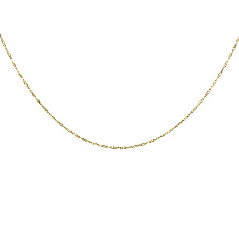 Corrente Ouro 18K Elo Singapura 41cm Feminina Delicada