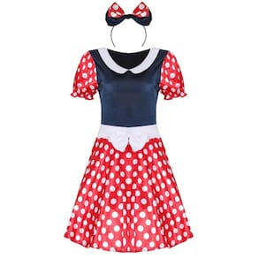 Fantasia Feminina Cosplay Minnie Vermelha 86Cm Xg