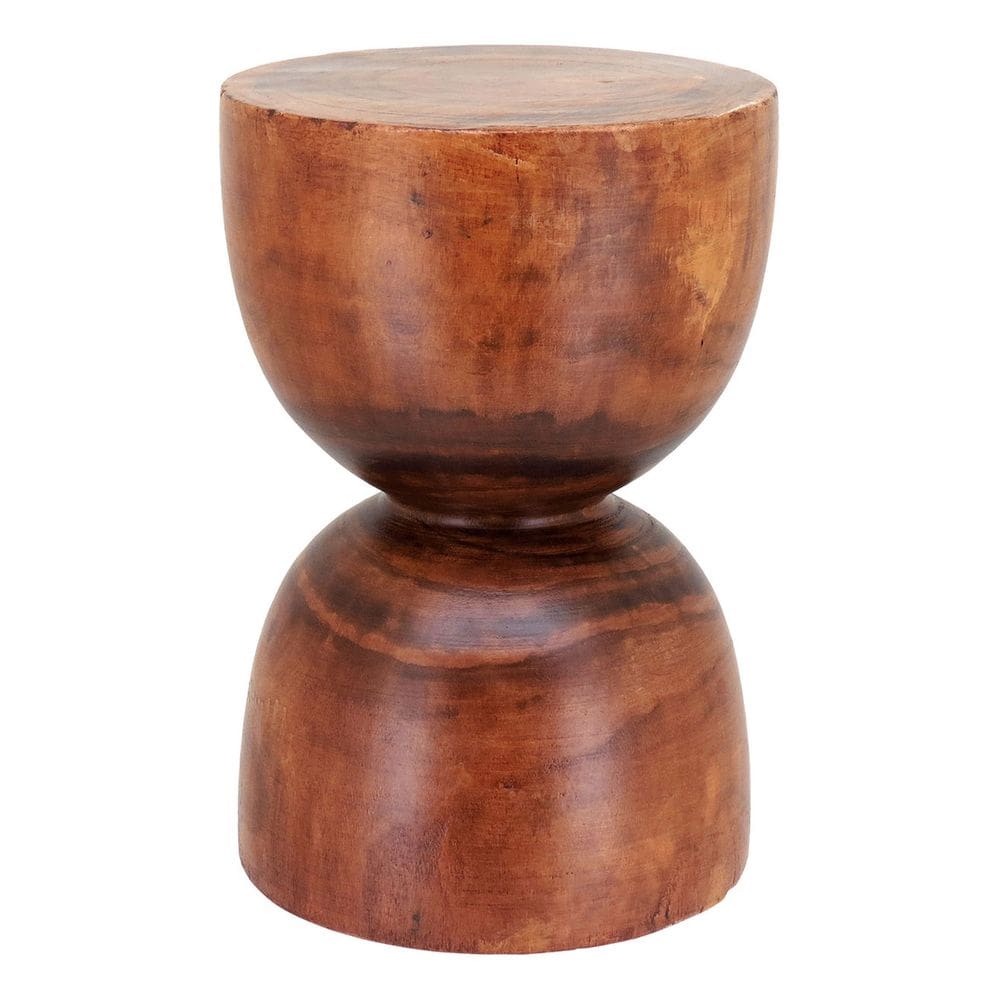 BANQUETA MADEIRA 45x31x31cm NATURAL BANCO DECORATIVO JARDIM GARDEN