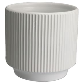 CACHEPÔ VASO DECORATIVO PLANTA REDONDO HOME&CO CERÂMICA 12x13x13cm GELO