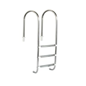 Escada para Piscina Marinheiro 1 1/2" em Aço Inox 3 Degraus Anatômicos em Inox - Sodramar
