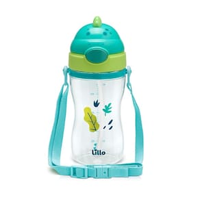 Copo Infantil Tritan Alça E Canudo Dinossauro 400Ml Lillo
