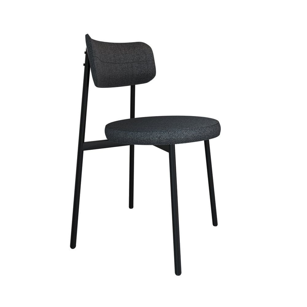 Cadeira Kyta Fixa com 4 Pés 50 X 44,7 X 83,8 Cm com 1 Unidade Grafite/Preto