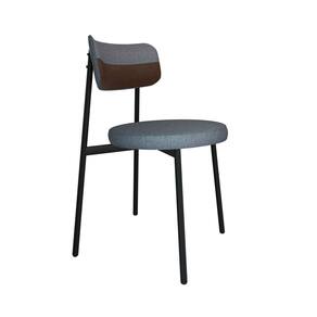 Cadeira Kyta Fixa com 4 Pés 50 X 44,7 X 83,8 Cm com 1 Unidade Cinza/Preto