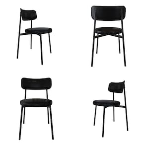 Cadeira Kyta Fixa com 4 Pés 50 X 44,7 X 83,8 Cm com 4 Unidades Preto