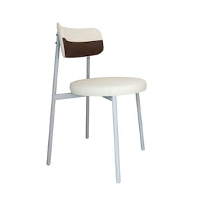 Cadeira Kyta Fixa com 4 Pés 50 X 44,7 X 83,8 Cm com 1 Unidade Palha/Whisky/Branco