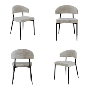 Cadeira Bless Fixa com 4 Pés 55 X 52,5 X 77,5 Cm com 4 Unidades Off White/Preto