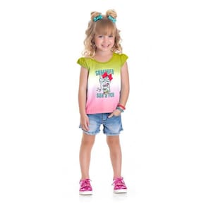 Blusa Bebê Menina Summer Cat