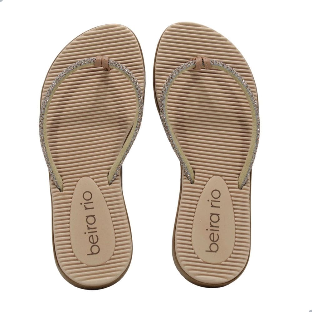 Tamanco Beira Rio Feminino Ouro Rosado/Nude