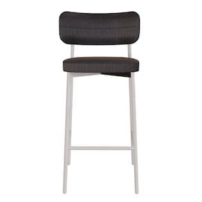 Banqueta Alloa Fixa com 4 Pés 50 X 44,7 X 163,5cm com 1 Unidade Preto/Branco Epoxi