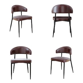 Cadeira Bless Fixa com 4 Pés 55 X 52,5 X 77,5 Cm com 4 Unidades Café/Preto