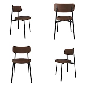 Cadeira Kyta Fixa com 4 Pés 50 X 44,7 X 83,8 Cm com 4 Unidades Whisky/Preto