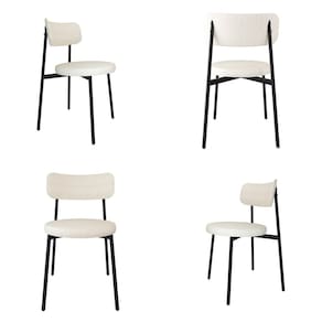 Cadeira Kyta Fixa com 4 Pés 50 X 44,7 X 83,8 Cm com 4 Unidades Palha/Preto