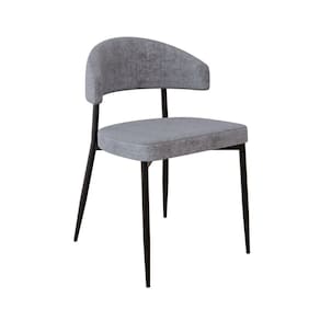 Cadeira Bless Fixa com 4 Pés 55 X 52,5 X 77,5 Cm com 1 Unidade Cinza/Preto