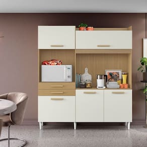 Cozinha Compacta 5 Portas 2 Gavetas Isis ATACAMA/OFF-WHITE