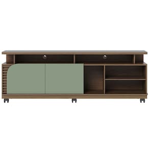 Rack Bancada Jureli 2 Portas 5 Nichos TV até 75" Polegadas
