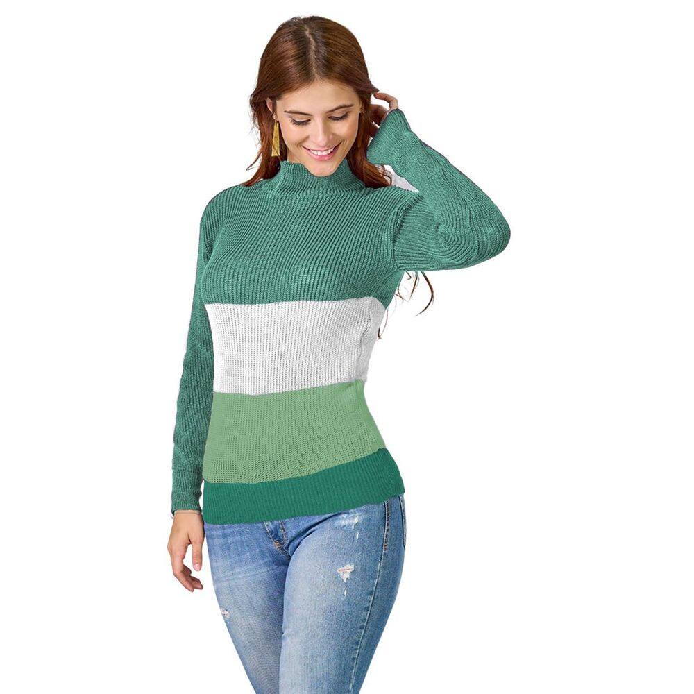 Blusa Feminina Manga Longa Gola Alta