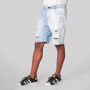 Bermuda Masculina Overcore Jeans Rasgada