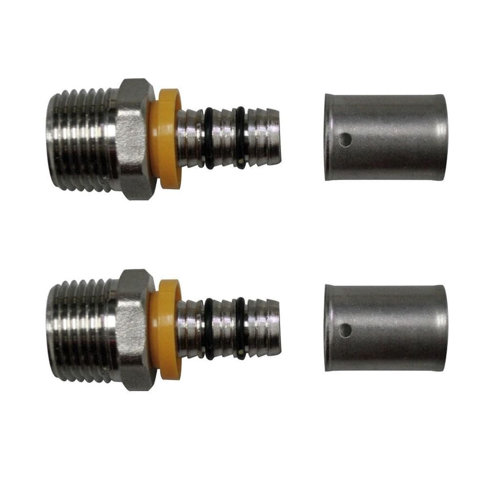 Kit 2 Conexão Fixa Para Gás Rm 1/2`` 16Mm Pex Multicamadas