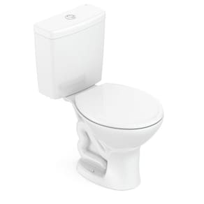 Kit Vaso Sanitário com Caixa Acoplada e Assento Saveiro Celite Branco Brilhante