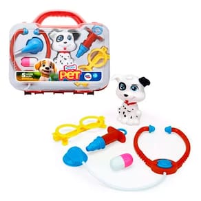 Kit Mini Veterinario Infantil – Maleta Pet - 6 peças - Pakitoys