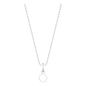Colar Veneziana 45Cm Círculo Zircônia Ponto De Luz Prata 9