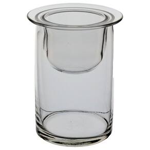 CASTIÇAL PAREDE DUPLA HOME&CO ECO CRYSTAL 15x12x12cm TRANSPARENTE PORTA VELA