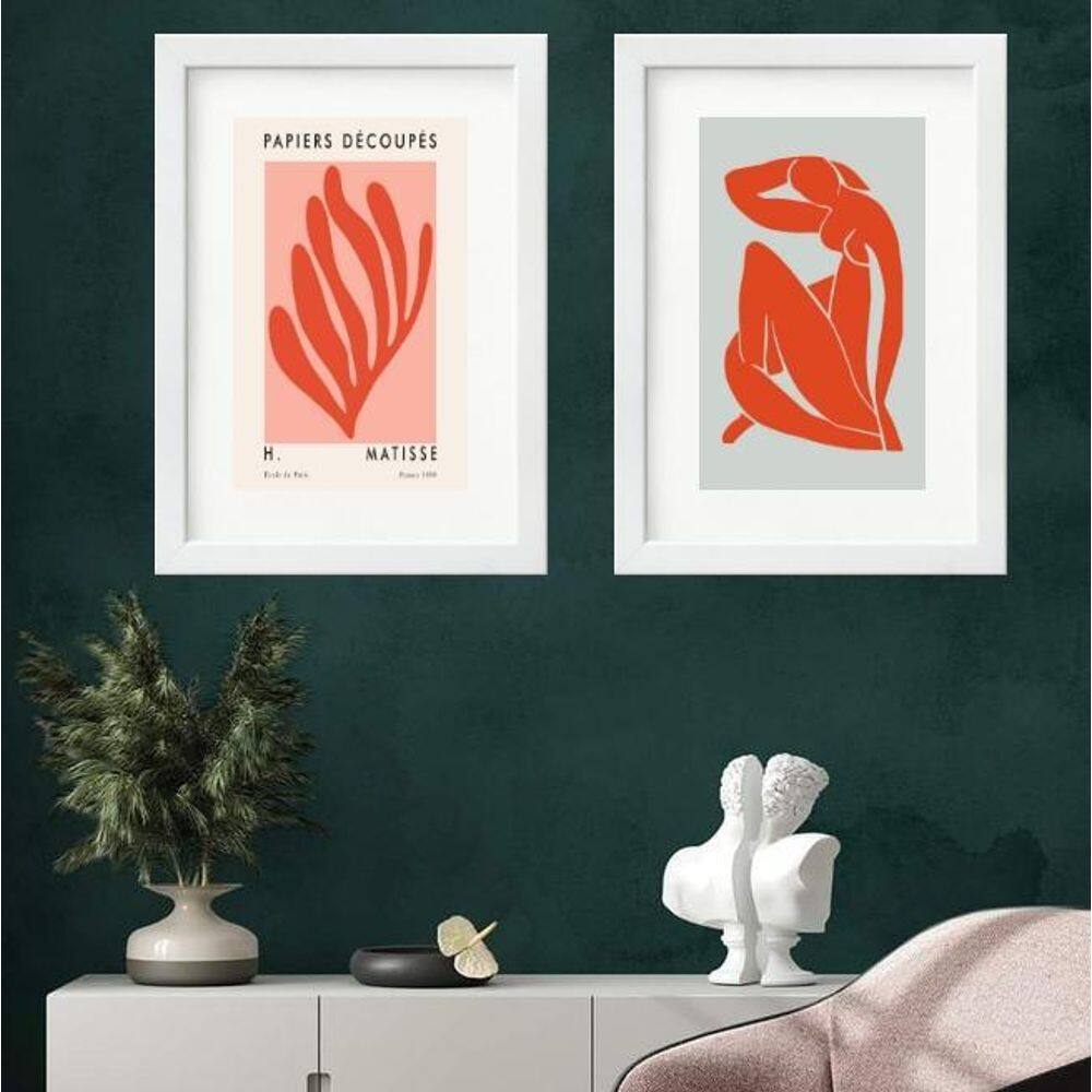 Kit 2 Quadros Matisse Laranjas - 60X48Cm