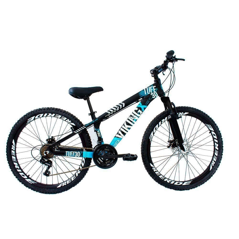 Bicicleta Viking X Tuff25/30 Freeride Aro 26 Freio A Disco 21 Velocidades Cambios Shimano Preto Azul