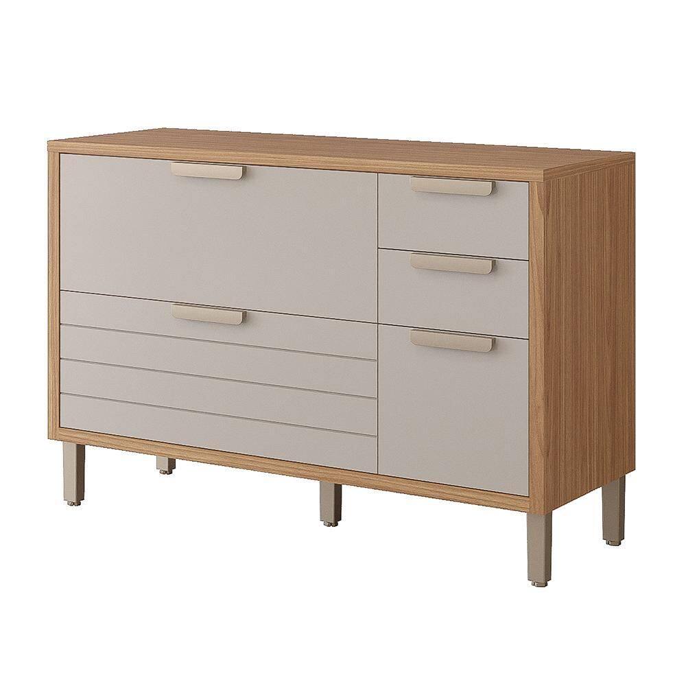 Balcão de Cozinha Eloise 120cm com Tampo MDF - MGM - Marrom