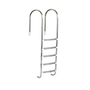 Escada para Piscina Marinheiro 1 1/2" em Aço Inox 5 Degraus Anatômicos em Inox - Sodramar