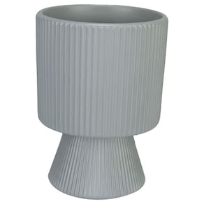 CACHEPÔ VASO DECORATIVO PLANTA REDONDO HOME&CO CERÂMICA 16x12x12cm AZUL CLARO