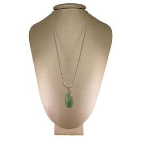 Colar Prata 925 Rabo De Rato Quartzo Verde Bruto P. Vecchio