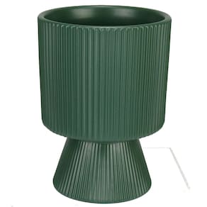 CACHEPÔ VASO DECORATIVO PLANTA REDONDO HOME&CO CERÂMICA 16x12x12cm VERDE