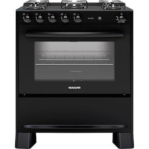 Fogão Fgv510 5B Neo Cook Mesa De Vidro Suggar Preto Bivolt