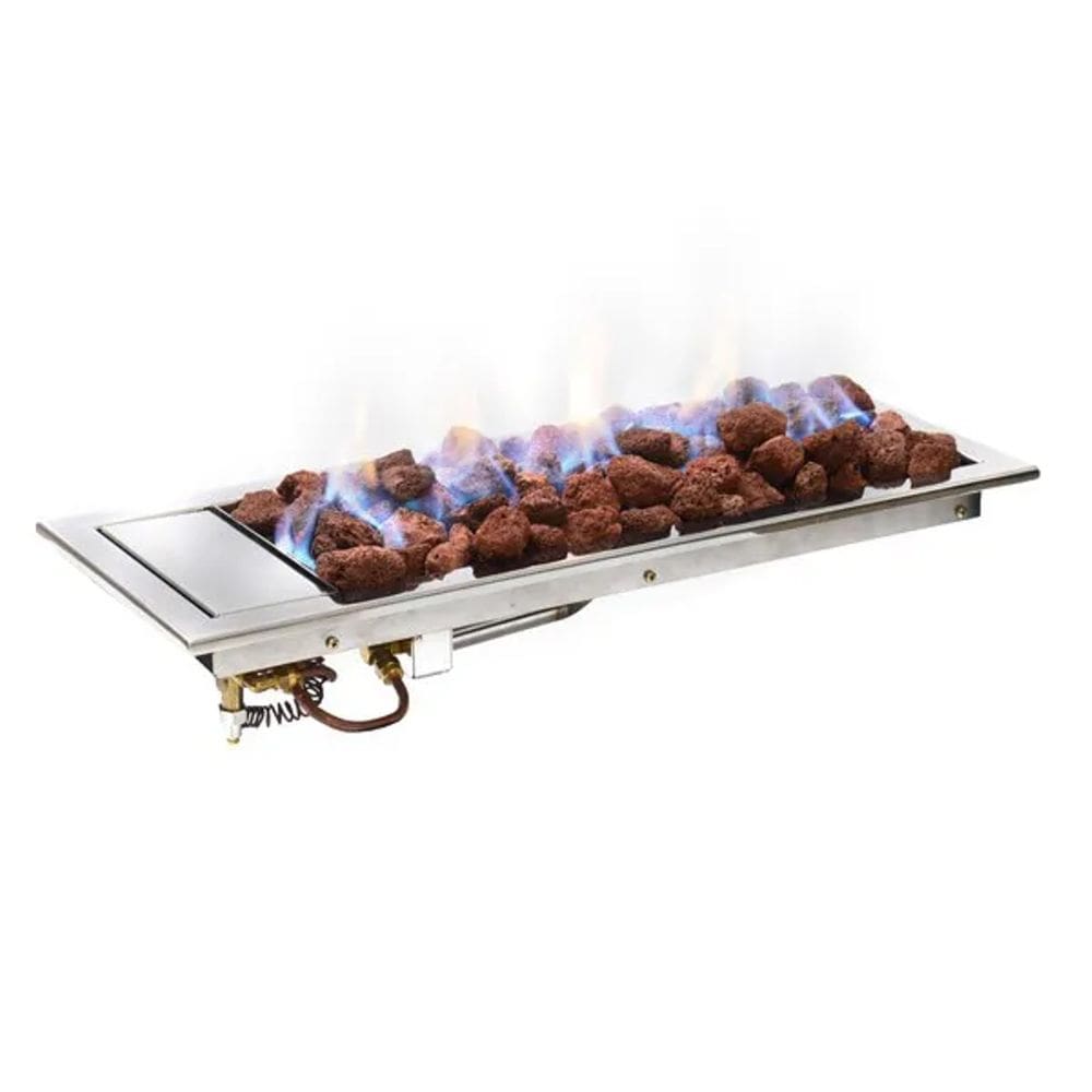 Lareira a Gás Kawah 120 cm em Aço Inox de Embutir - K3 Imports