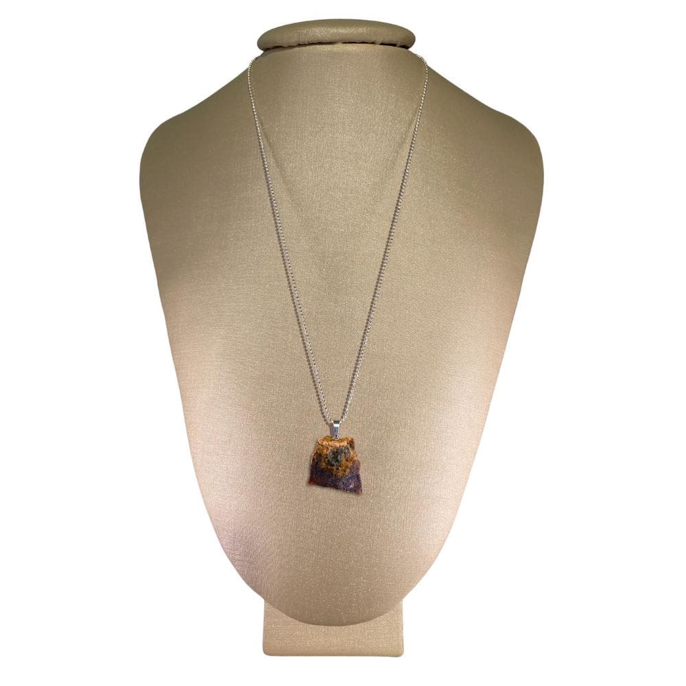 Colar Prata 925 Diamantado Azurita Bruta - P. Vecchio Joias