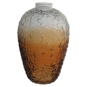 VASO DECORATIVO ENFEITE CASA GARRAFA HOME&CO VIDRO 39x25x25cm MARROM