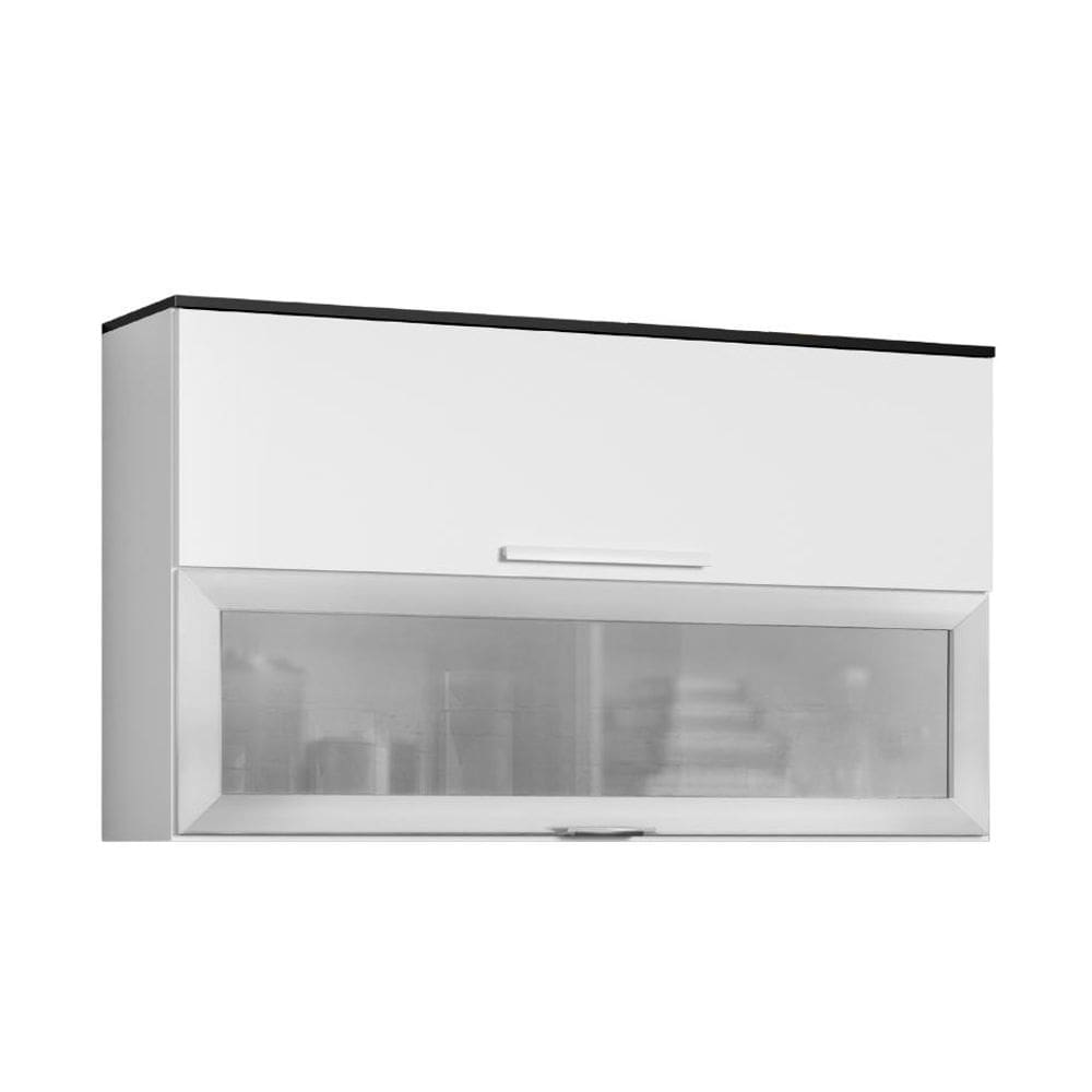 Armário De Cozinha C/ Vidro 2 Portas 1,20m
