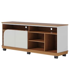 Rack Bancada Jureli 2 Portas 5 Nichos TV até 65" Polegadas