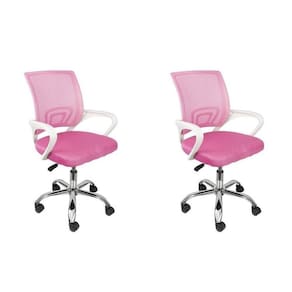 Kit 2 Cadeiras para Escritório Diretor Tela Mesh Tok 3310 Rosa
