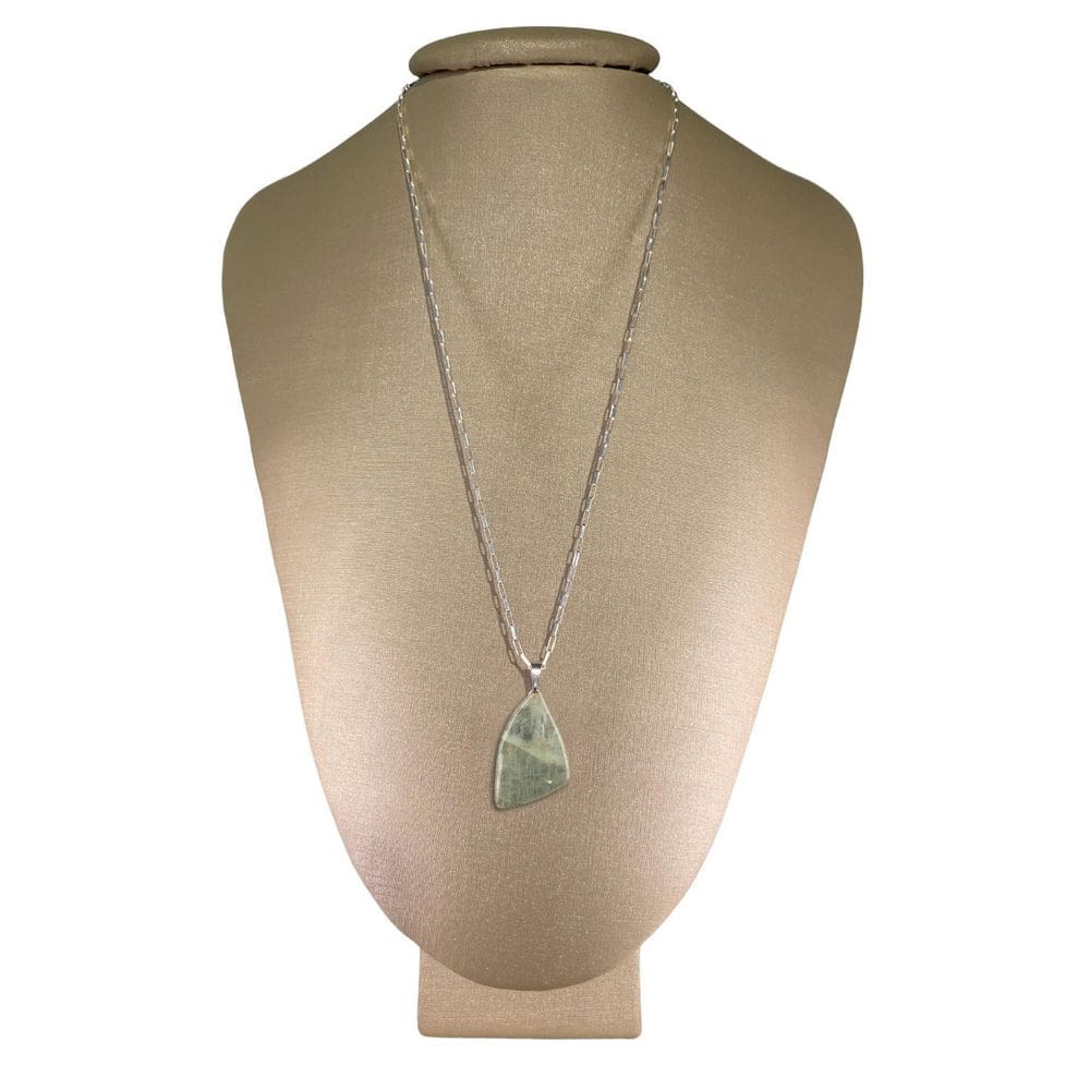 Colar Prata 925 Cadeado Água-Marinha Triângulo - P. Vecchio