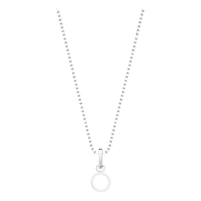 Colar Veneziana 45Cm Círculo Zircônia Ponto De Luz Prata 9