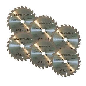 Kit 6 Disco Serra Para Madeira 180Mm 7.1/4`` 24 Dentes