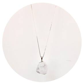 Colar 60Cm Prata 925 Howlita Bruta Natural P. Vecchio Joias