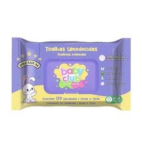 Toalha Umedecida Premium 120 Fls - Baby Club Ultra Care