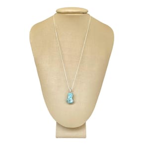 Colar 50Cm Prata 925 Larimar Bruto - Ponte Vecchio Joias