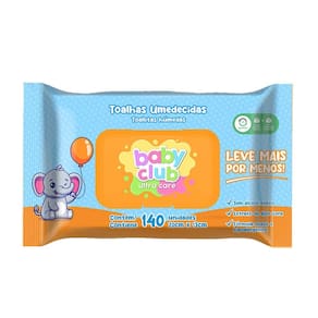Toalha Umedecida Tradicional 140 Fls - Baby Club
